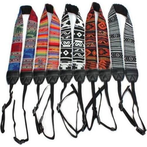 Universal Adjustable Camera Shoulder Neck Strap Cotton Leather Belt For Nikon Canon Olympus Kodak DSLR Cameras Strap Accessories