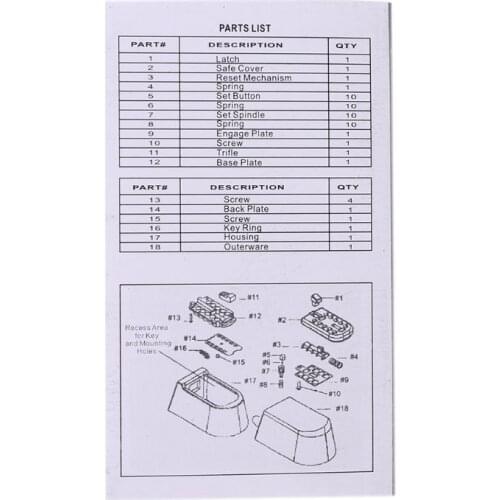 Wall Mount Spare Key Safe Storage Box for Home Family Realtor Waterproof Push Button Code Combination Password Security Case