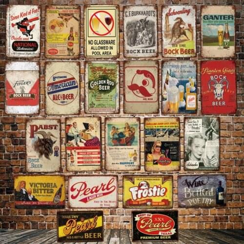 [ WellCraft ] Beer Wall Poster Stikcer Tin Sign Posters Vintage Painting Custom Decor LT-1961