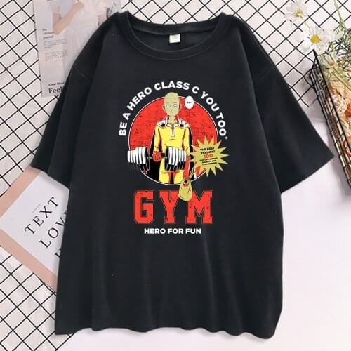 Funny ANIME One Punch Man GYM T Shirt Fashion Cool Confortable Women Tshirt Casual Loose Plus Size T-shirt For Men Top Tee Mujer