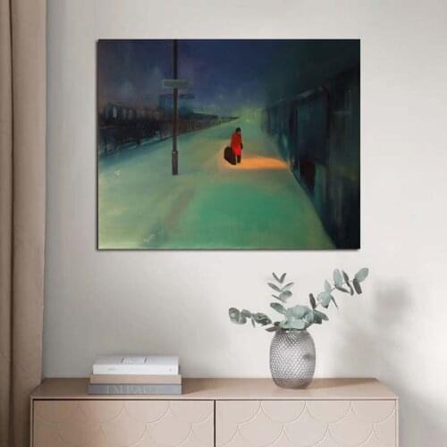 Marta Zamarska Woman In Red Canvas Painting Print Living Room Home Decoration Modern Wall Art Oil Painting Posters Pictures Fram