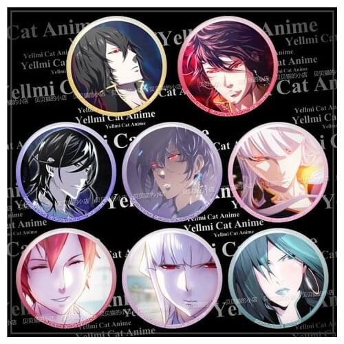 1pc 58mm NOBLESSE Frankenstein Seira.J.Loyard Cool Brooch Badges Round Pins Iron Spilla
