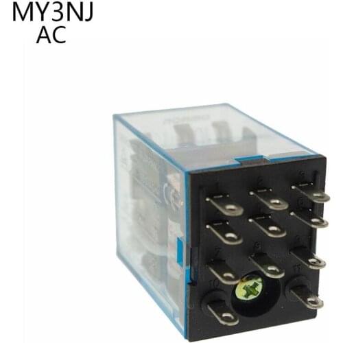 1 PCS Micro Mini Relay HH53P MY3NJ MY3 11-Pin AC12V AC24V AC110V AC220V Coil General Purpose Intermediate Electromagnetic