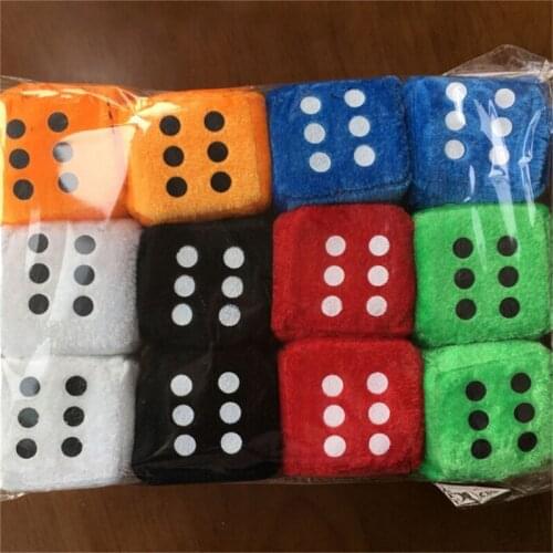 1pcs Dice Cloth Doll Pillow Plush Toys Children Birthday Christmas Gift 8cm Childrens Activities Fun Games Props
