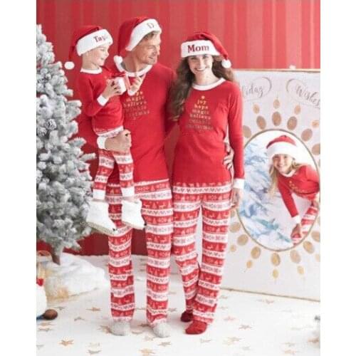 2020 New Christmas Family Pajamas Set New Year Children Sleepwear Family Matching Outfits Nightwear Party Clothing