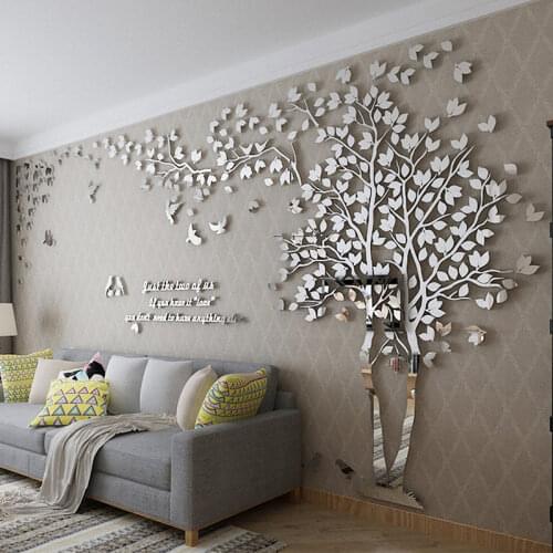 3D creative tree wall stickers three-dimensional bedroom living room sofa TV background wall home acrylic decorative wallpaper