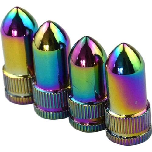 4x Multicolor Car Truck Bicycle Wheel Tire Valve Stem Anti Dust Covers