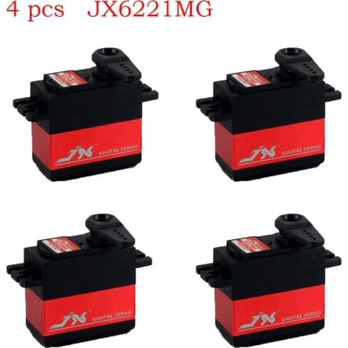 4PCS JX6221MG 20KG servo Large Torque Digital Coreless Metal Gears Servo for RC Car Crawler RC Boat Helicopter RC Model