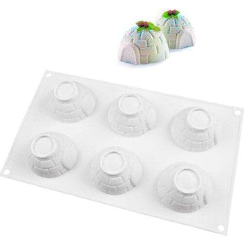 6 Ice House Mousse Ice Cream Mold Soft Candy Cake Decoration DIY Baking Tools Silicone Mold Sugar Crafts Chocolate Cake Tools