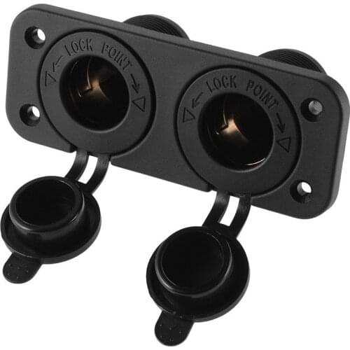12V-24V Dual Car Cigarette Lighter Socket Splitter Charger Power Adapter