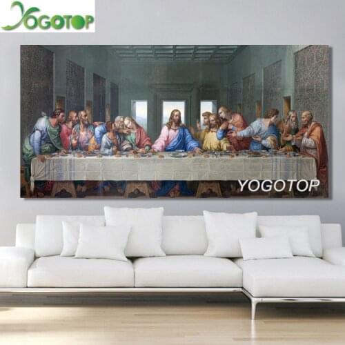 Jesus Last Supper 5D Diy Diamond Painting Full Drill mosaic Diamant Embroidery large religious puzzle Home Decor YY2359
