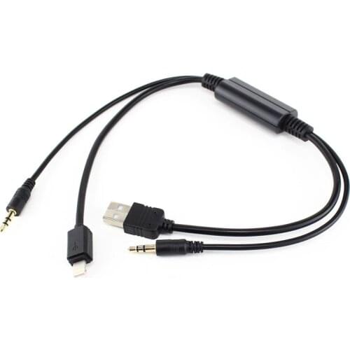 Audio Stereo Aux USB For Car USB AUX Adapter Interface Cable For BMW E82 E87 E88 E90 E91 E92 E93 E60 2004 After For iphone
