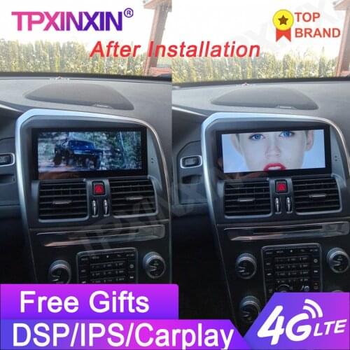 For Volvo XC60 2009-2016 Android 10.0 4G RAM Car GPS Navigation Stereo Unit Multimedia Player Rdio tape recorder Head unit IPS