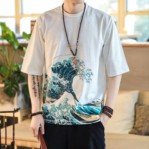 Asian Clothes Harajuku T-Shirt Unisex Hip Hop MenS Tshirt Cool Japanese Top Short Sleeve T Shirt Tops Tees Streetwear FF2731