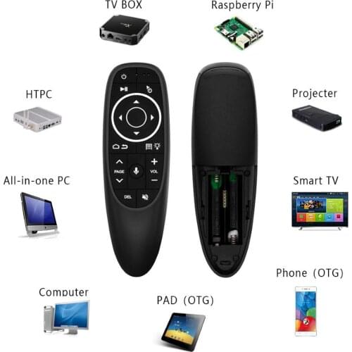G10S Pro Wireless Gyroscope Backlit Voice Remote Control for Android TV Box