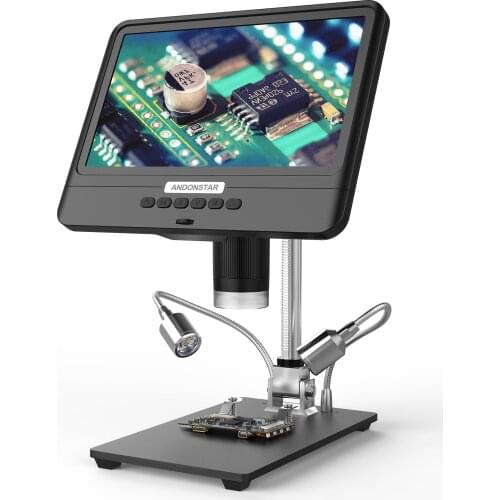 AD208S Digital Microscope 8.5 Inch LCD Display Screen 5X-1200X Digital Microscope 1280*800 Adjustable 1080P Scope Soldering Tool