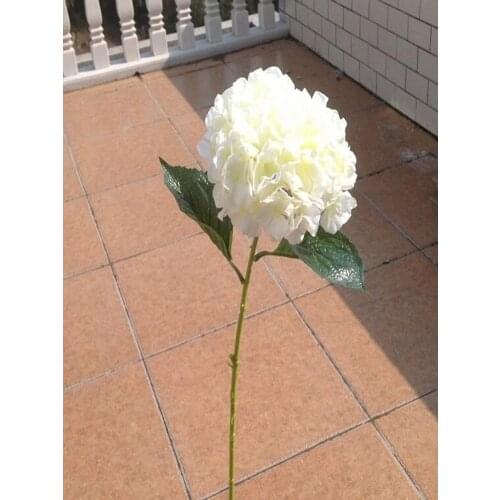 European Pastoral Style White Artificial Silk Flower Fabric Hydrangea Bouquet For Wedding Party Decorations 5 Color New Arrival