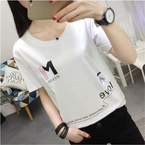 Good Quality Cotton T-shirt 2020 Women Summer Top Korean Harajuku Cute Totoro Print Short Sleeve T-shirt Kawaii Student T-shirt