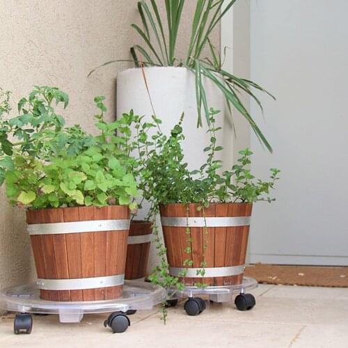 Indoor Outdoor Planter Caddy Planter Caddy With Brake 360 Wheel Flowerpot Mobile Tray Plant Stand Flower Pot Mover Trolley