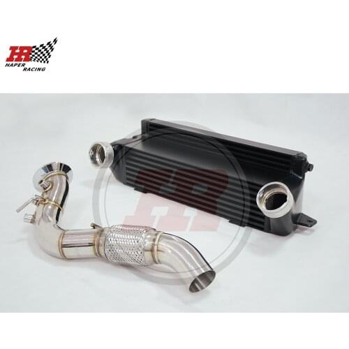 HP RACING Front Mount Intercooler+2.75'' Downpipe For M57 Diesel 535D 335D E90 2006-2011