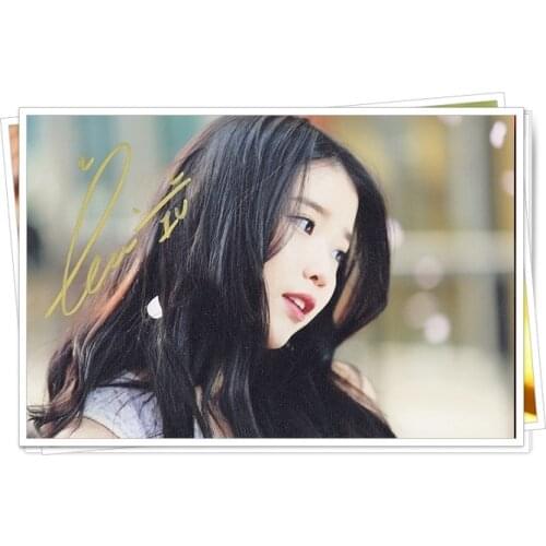 IU Lee Ji Eun autographed signed original photo 6 inches new collection freeshipping 07.2016 05