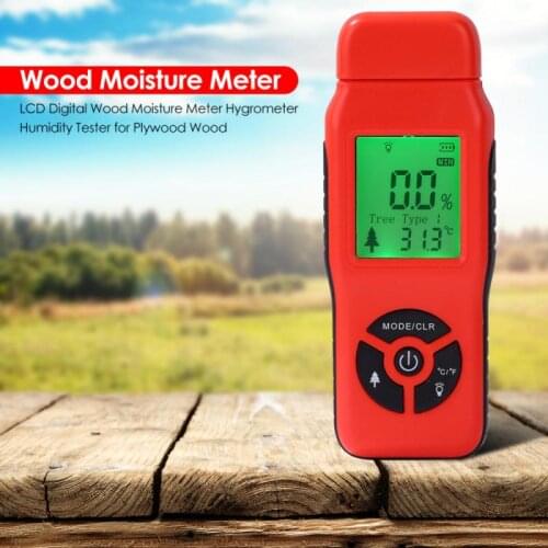 Wood Moisture Meter LCD Digital Wood Moisture Meter Hygrometer Humidity Tester Timber Damp Detector for Wood