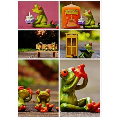 Kamy Yi 5D Bricolage Diamant Peinture Grenouille Broderie Point De Croix Diamant Peinture Décoration De La Maison Cadeau YY