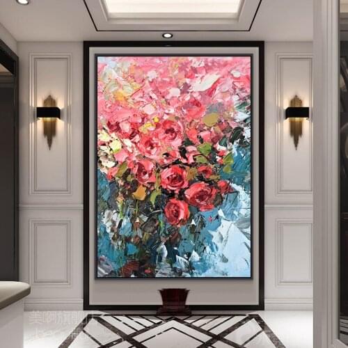 EECAMAIL Nordic Porch Diamond Painting Full Of Diamonds Embroidered Flowers Living Room Restaurant Hanging Paintin Home Decorati