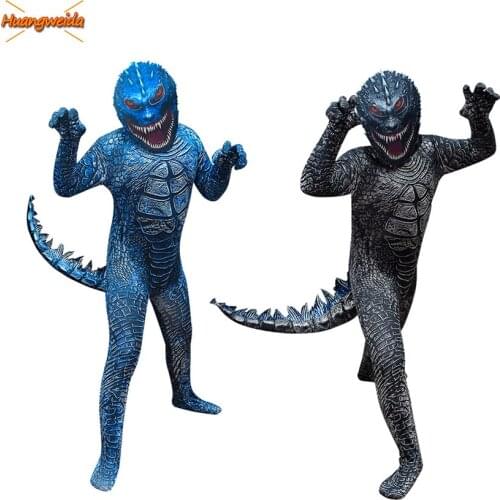 Dinosaur Costumes Halloween Costumes for Kids Jumpsuits Ferocious Monster Dinosaur Cosplay Anime Children Party Carnival Clothes