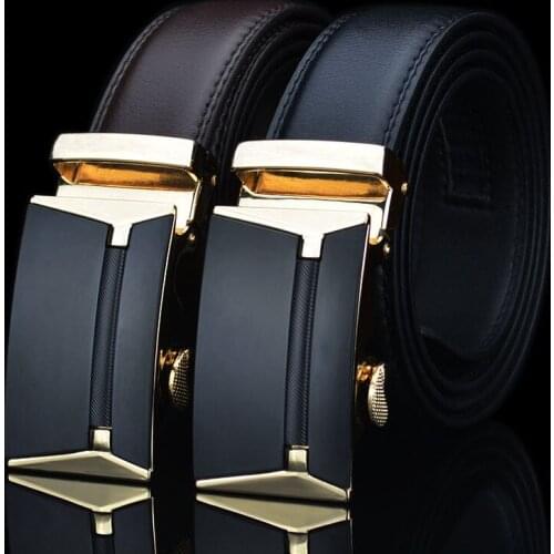 Leather belt mens belt automatic buckle casual cowhide belt youth fashion business formal wear belt