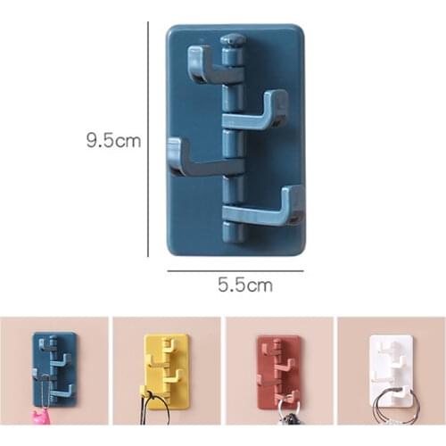 Creative Organ Hook Wall-mounted Key Bags Self Adhesive Hook Studless Rack Home Organizer Bathroom Accessories Kitchen Products