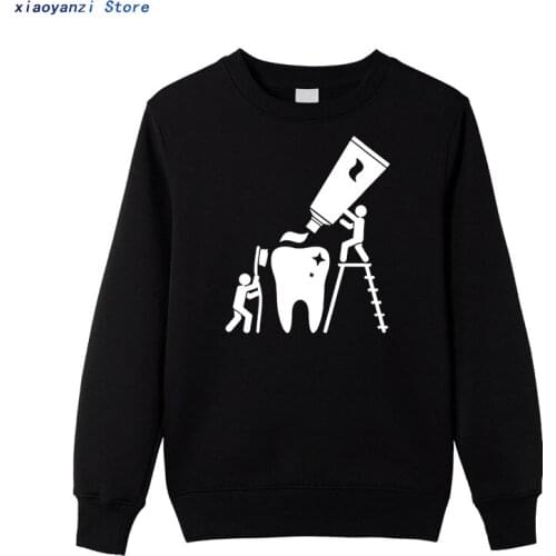 Fashion Classic Men Round Collar women sweatshirts unisex Design Man Novelty Cleaning Dentist pullovers hoodies Casual clothing