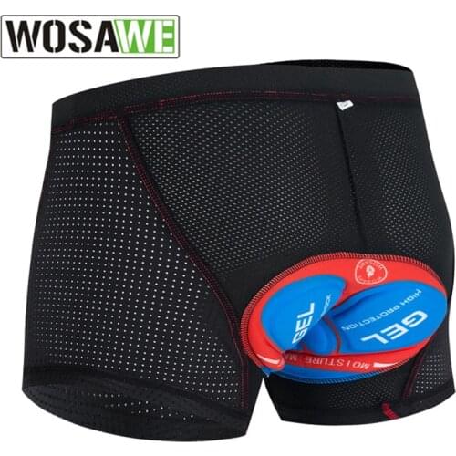 WOSAWE Mens Bicycle Shorts Mountain Bike Riding Bicycle Shockproof Shorts Breathable Mesh Quick Drying Breathable Underwear