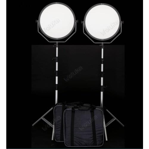 Panel LED light set two video lamps with light stand carry bag studio lights equipment photographic lighting RL-68MC CD50 T10