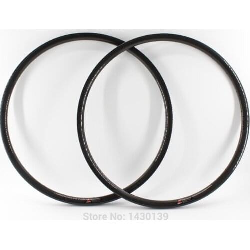 2Pcs 29" inch clincher tubeless rims Mountain bike 3K UD 12K full carbon fibre bicycle wheels rim MTB 29er 30mm width Free ship