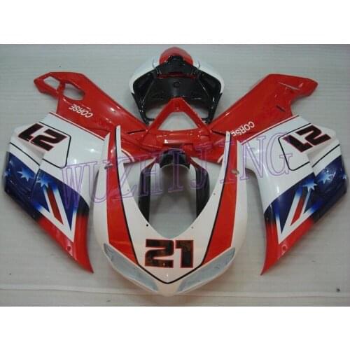 Motorcycle Fairing 1198 2007 Fairings 1198 2011 21 Flag Plastic Fairings 1198 2007 - 2011