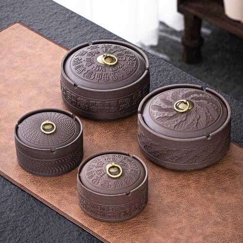 Purple Sand Ceramic Ashray with Lid Creative Hotel Supplies Office Bar Home Gifts Car Ashtray Ashray Lid