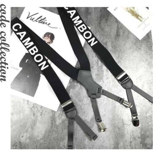 New Fashon Letter Suspender Belt Adjustable Elasticty 6 Clips Shirt Stay Braces Vintage Women Shirt Holder Clothes Accessories