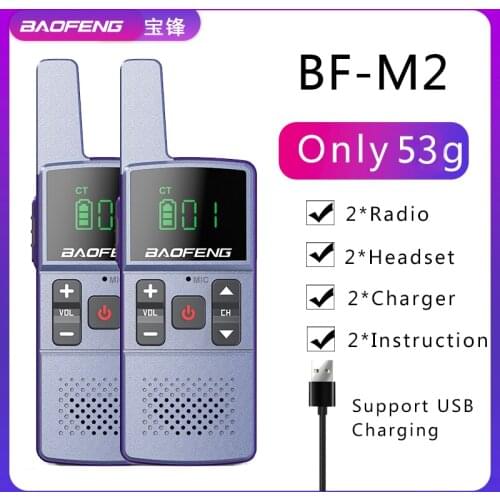 1/2pcs baofeng walkie talkie M1/M2 UHF 400-470MHz 16CH Portable Two Way Radio with Headset 888S transceiver Surport USB Charging