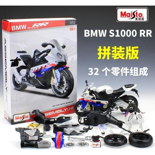 Maisto 1:12 BMW S1000RR assembled car building blocks combination alloy motorcycle model Diecast Alloy Motorcycle Model Toy