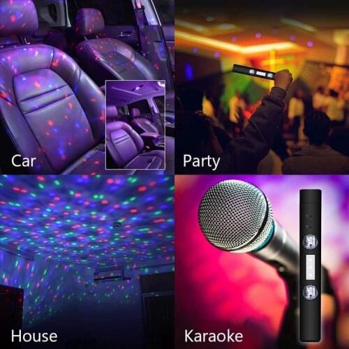 LED RGB Car Atmosphere Lamp USB Wireless Lamp Roof Star Light Automotive Interior Ambient Decorative