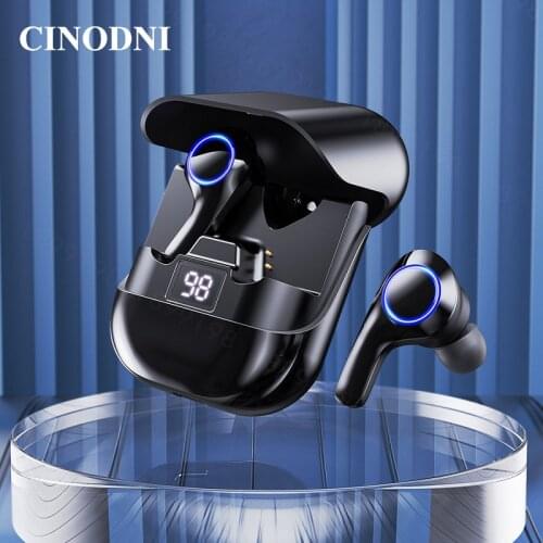 LED Digital display TWS Bluetooth 5.0 Earphones Wireless Headphone 9D Stereo Sports Waterproof Earbuds Headsets PT08