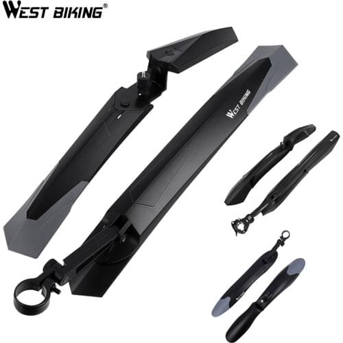 WEST BIKING MTB Bicycle Fenders Cycling Front Rear Mudguard Wings For Mountain Bike Mud Guard 2PCS Quick Release Bike Fender