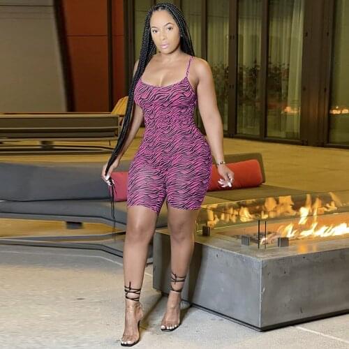 Leopard Print Skinny Sling Jumpsuit for Women Fashion Low Neck Spaghetti Strap Body-shaping Rompers Female Bodycon Slim Catsuit