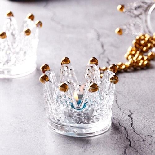 Crown candle holder，Crystal candlestick, creative gift, home decoration