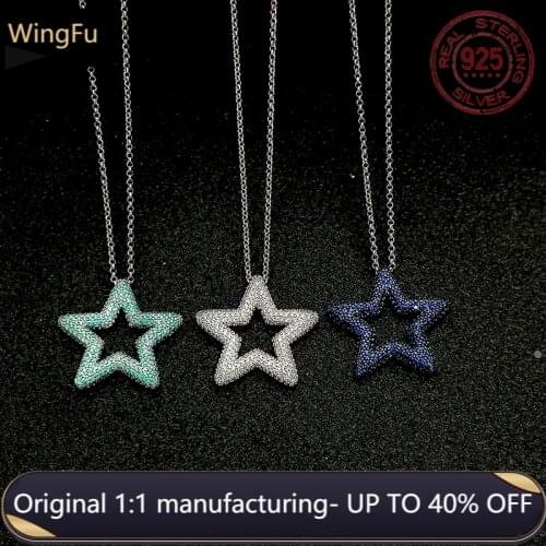 925 Sterling Silver Zircon Star Pendant Adjustable Necklace Womens Luxury Brand Monaco Jewelry