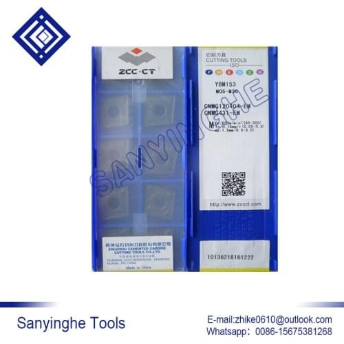 Free shipping high quality 10pcs/lots YBM153 CNMG120404-EM cnc carbide turning inserts