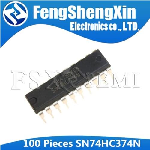 100pcs/lot SN74HC374N DIP-20 74HC374 DIP 74HC374N DIP20 HD74HC374 OCTAL EDGE-TRIGGERED D-TYPE FLIP-FLOPS WITH 3-STATE OUTPUTS IC