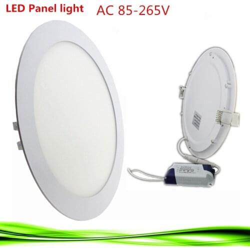 1X Ultra thin Led Panel lamp bulb light Downlight 3W 6W 9W 12W 15W 18W lampada Round LED Ceiling Recessed Light AC 110V 220V