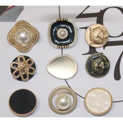 5Pcs/Lot metal button sweater coat decoration buttons accessories DIY sewing for clothing crafts